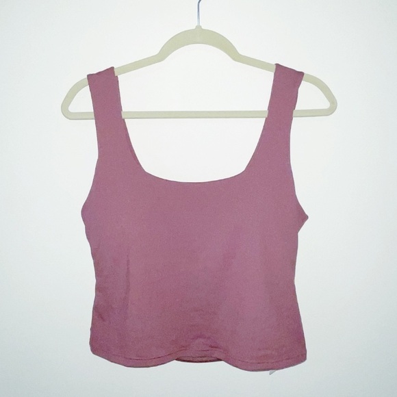 NWT Fabletics Oasis Twist Built-In Bra Tank moonlit mauve size women’s XL - Picture 3 of 7